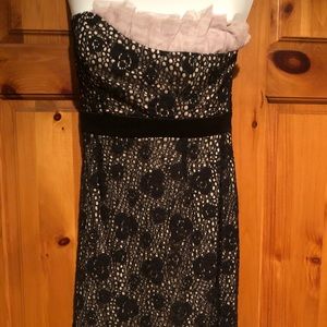 Black / nude strapless dress